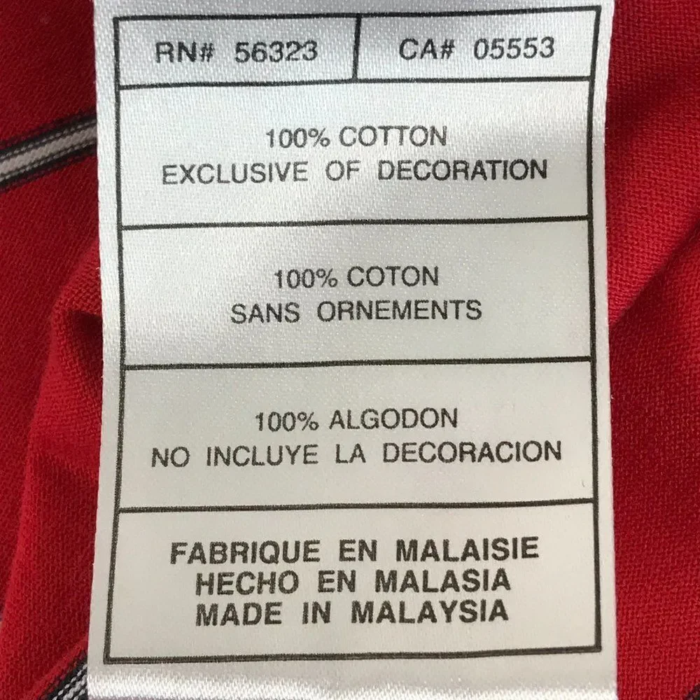 Nike Golf Polo Shirt Men's XXL Short Sleeve Red Striped 100% Cotton Casual